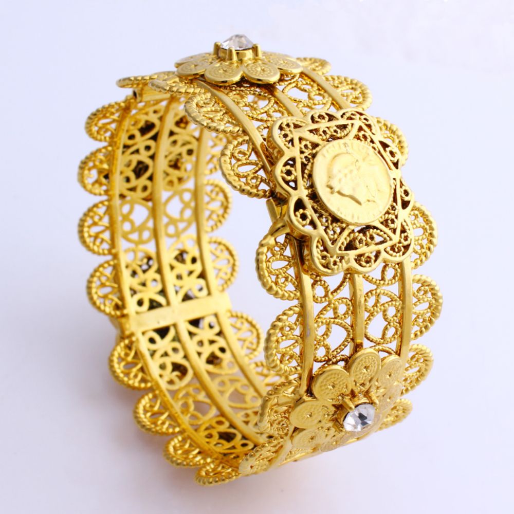 Ethnic Fashion In Dubai - Luxury Women Big Bangle 68mm Gold