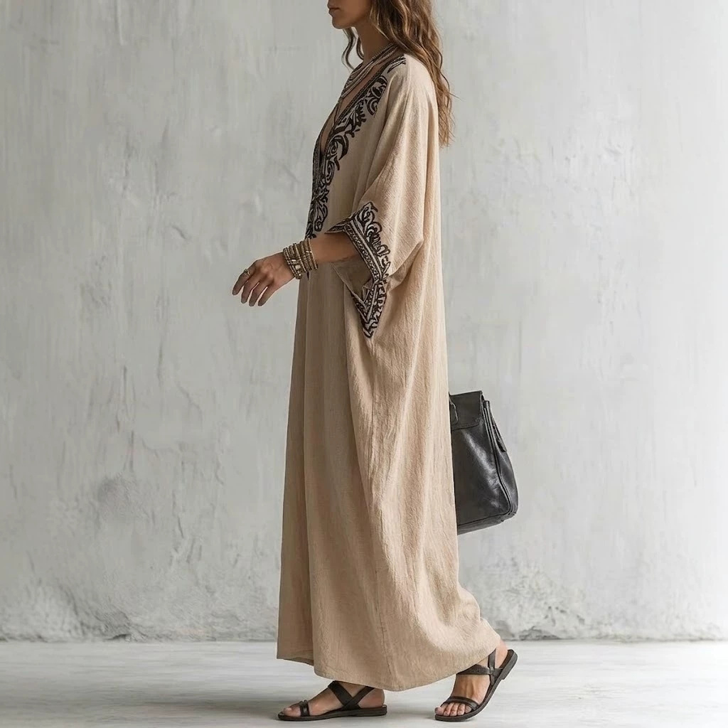 Women Boho Embroidered Kaftan  - Kaftan Women Boho 评论和价格