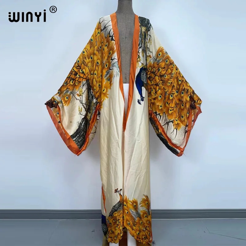 WINYI Summer Classic peacock p - Kaftan Women Boho 评论和价格