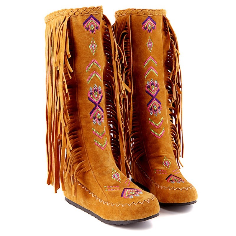 Tassel Boots Handmade Embroide - Ethnic And Fashion 评论和价格