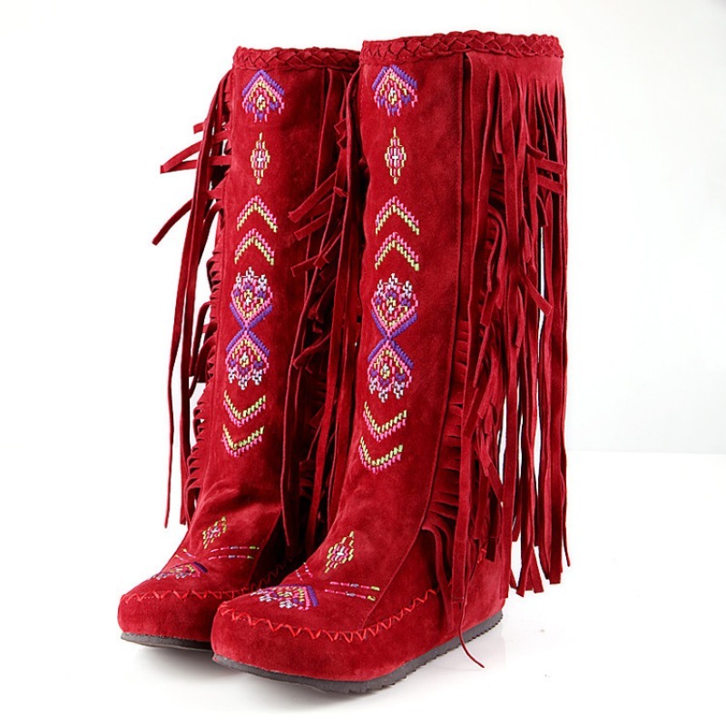 Tassel Boots Handmade Embroide - Ethnic And Fashion 评论和价格