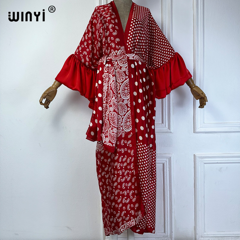 WINYI Summer Kimono Party Dres - Kaftan Women Boho 评论和价格