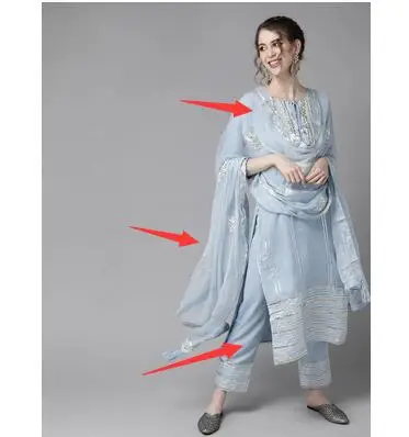 Traditional Indian Punjabi Emb - Salwar Kameez Set 评论和价格