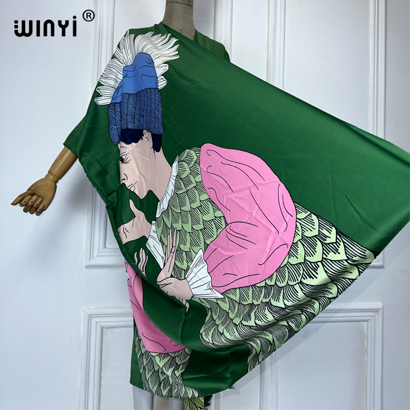 WINYI boho print Kimono sexy C - Kaftan Women Boho 评论和价格