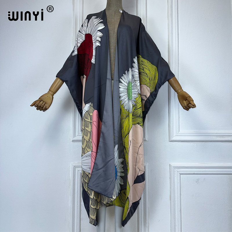WINYI boho print Kimono sexy C - Kaftan Women Boho 评论和价格