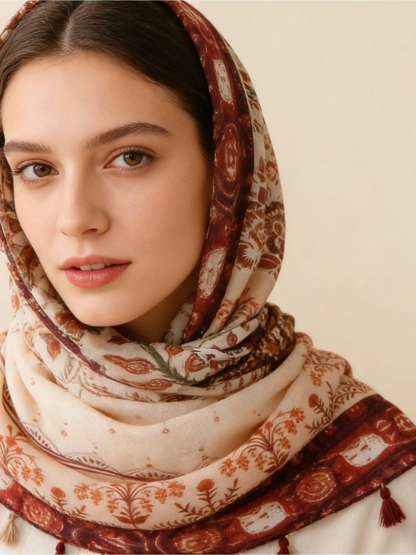 1Pc French retro printing atmo - Go Ethnic Fashion 评论和价格