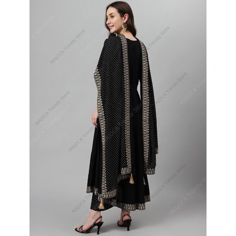 Indian Pakistani Women Black R - Salwar Kameez Set 评论和价格