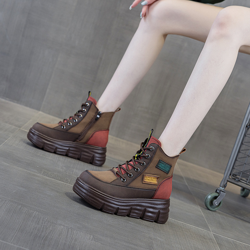 Women Platform Boots Winter Fa - Ethnic And Fashion 评论和价格
