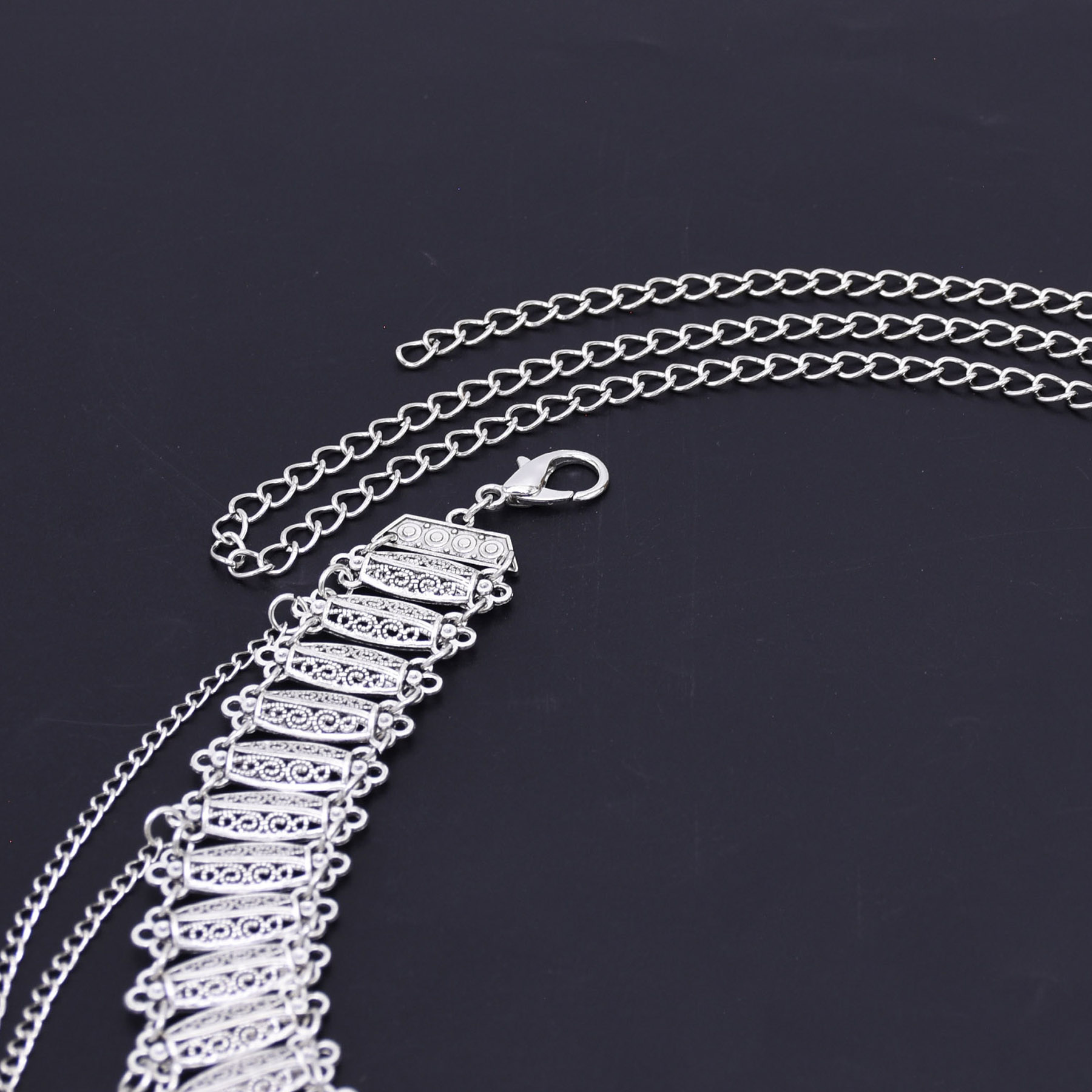 Niche Retro Design Silver Carv - Ethnic Fashion Design 评论和价格
