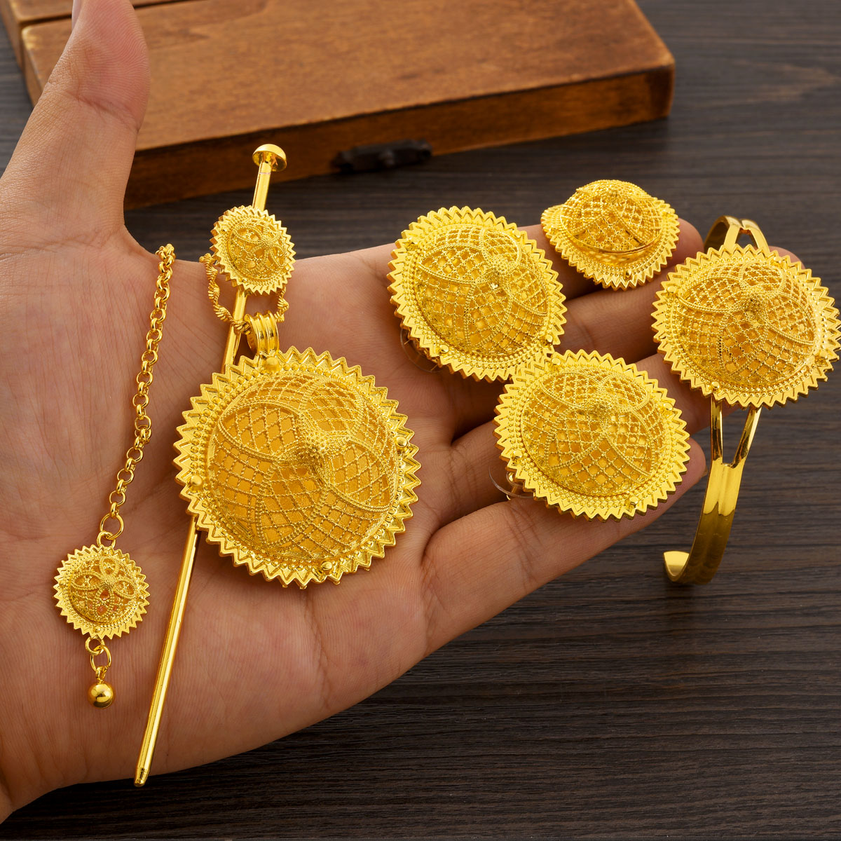 Africa Dubai Golden Color Jewe - Ethnic Fashion In Dubai 评论和价格