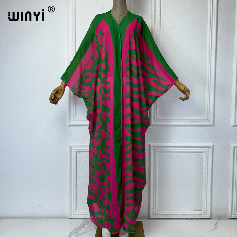 WINYI Africa Bohemia Print Kim - Kaftan Women Boho 评论和价格