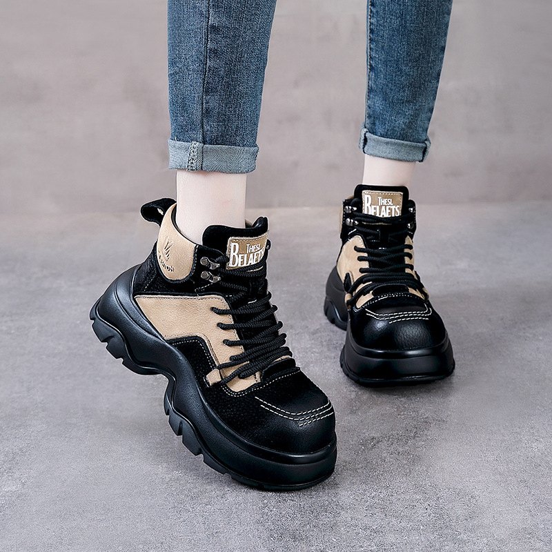 6cm Genuine Leather Wedge Fash - Ethnic And Fashion 评论和价格